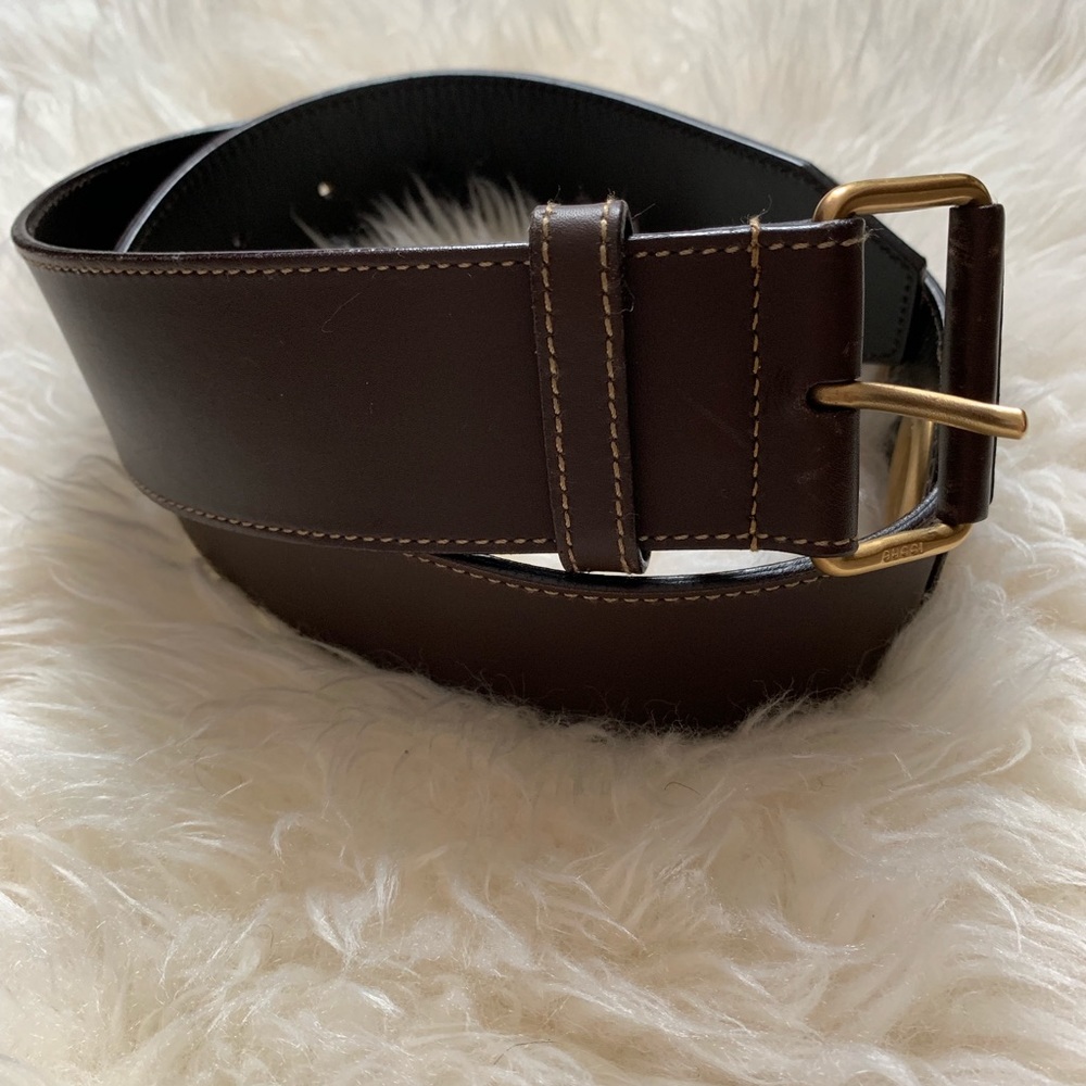 Gucci Brown Leather Belt